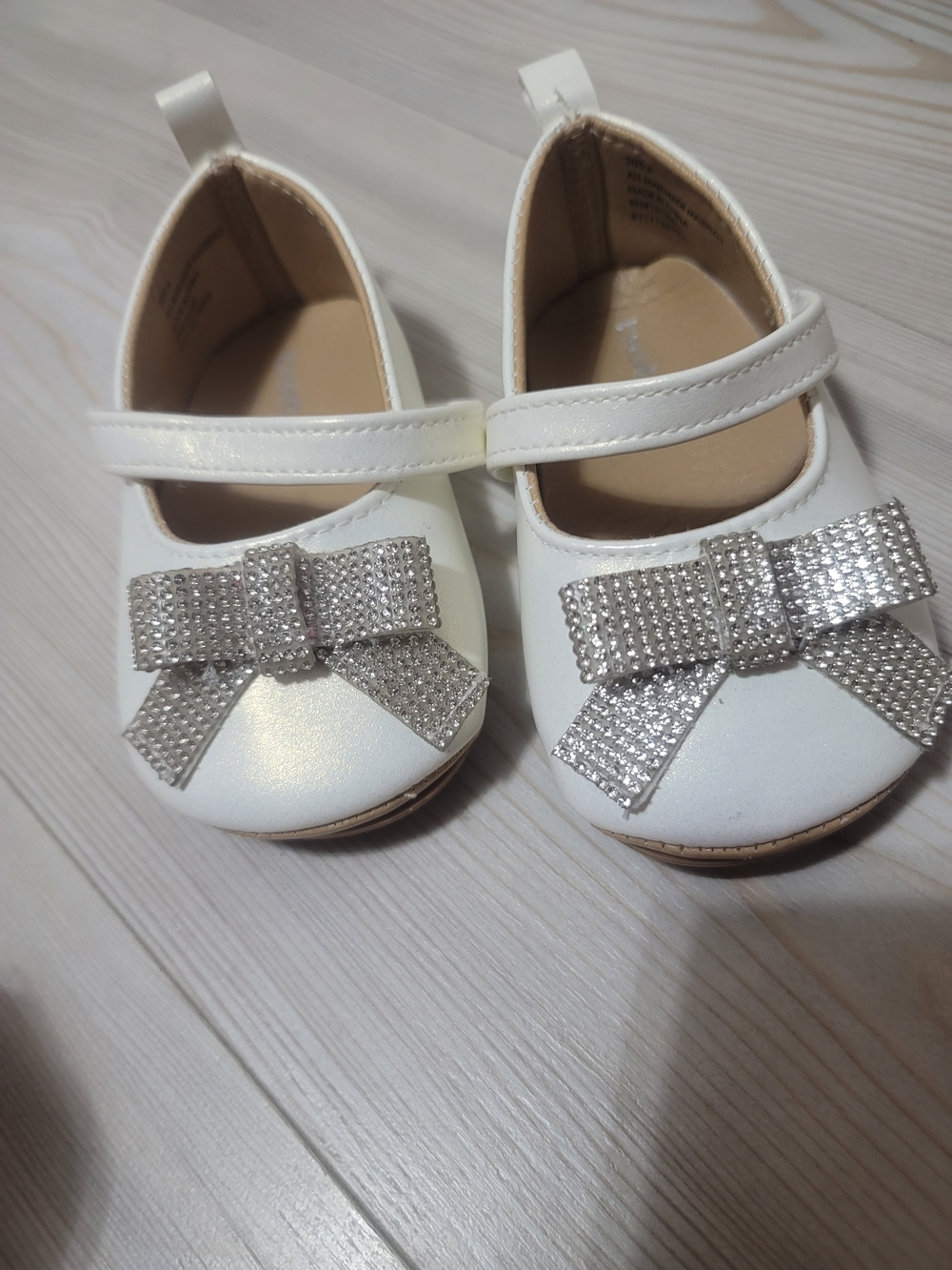 Toddler White Bow Bebe Dress Shoes